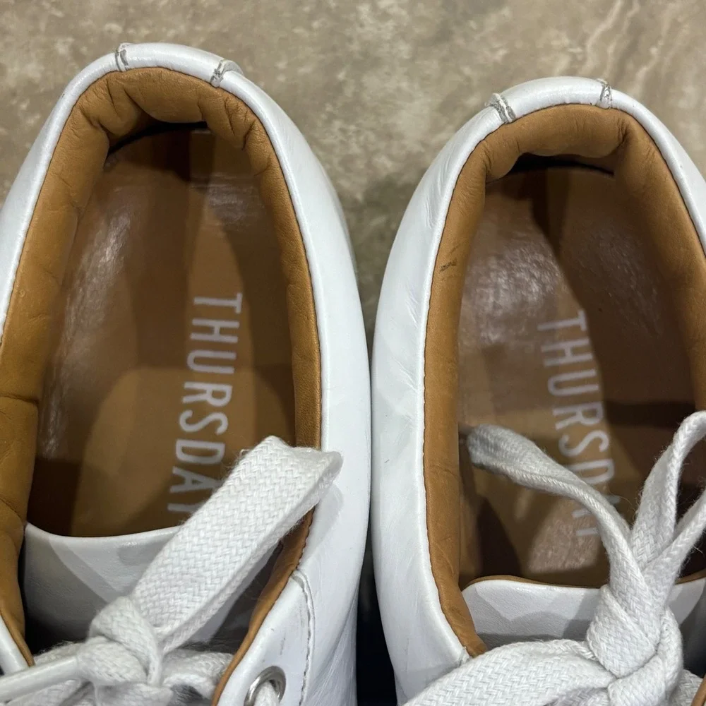 Thursday Boot Company Premier Low Top White Leather Sneakers Womens‎ 7.5